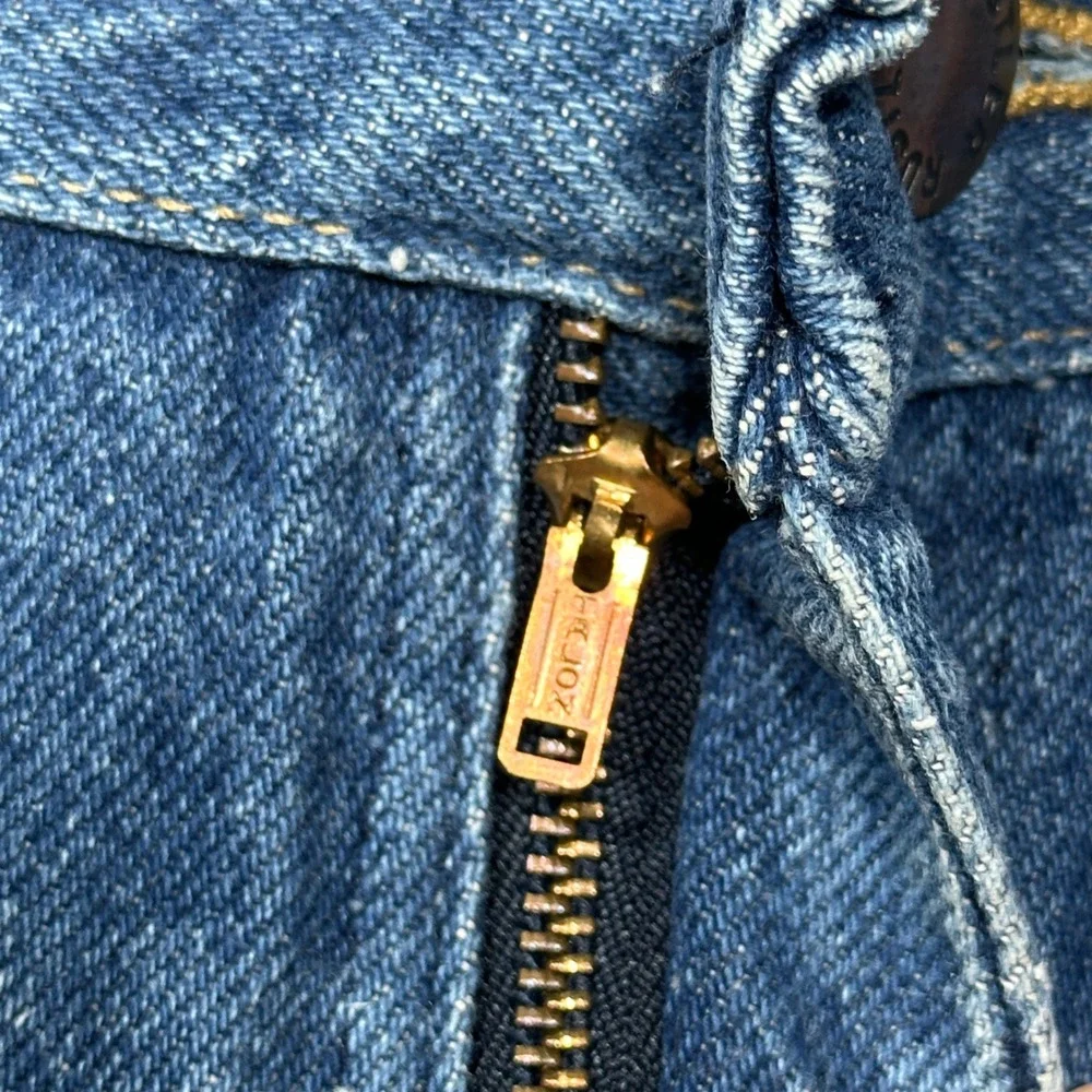 Vintage 70s Rustler Denim Jeans Mens *30x31 Blue Straight Leg Made in USA Talon
